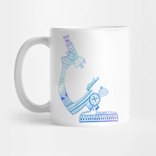 Beautiful Blue colourful Microscope mandala Mug